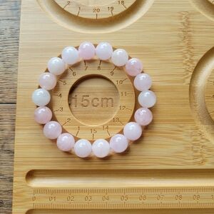 All Natural Morganite Light Pink Bracelet 10mm 6 inch